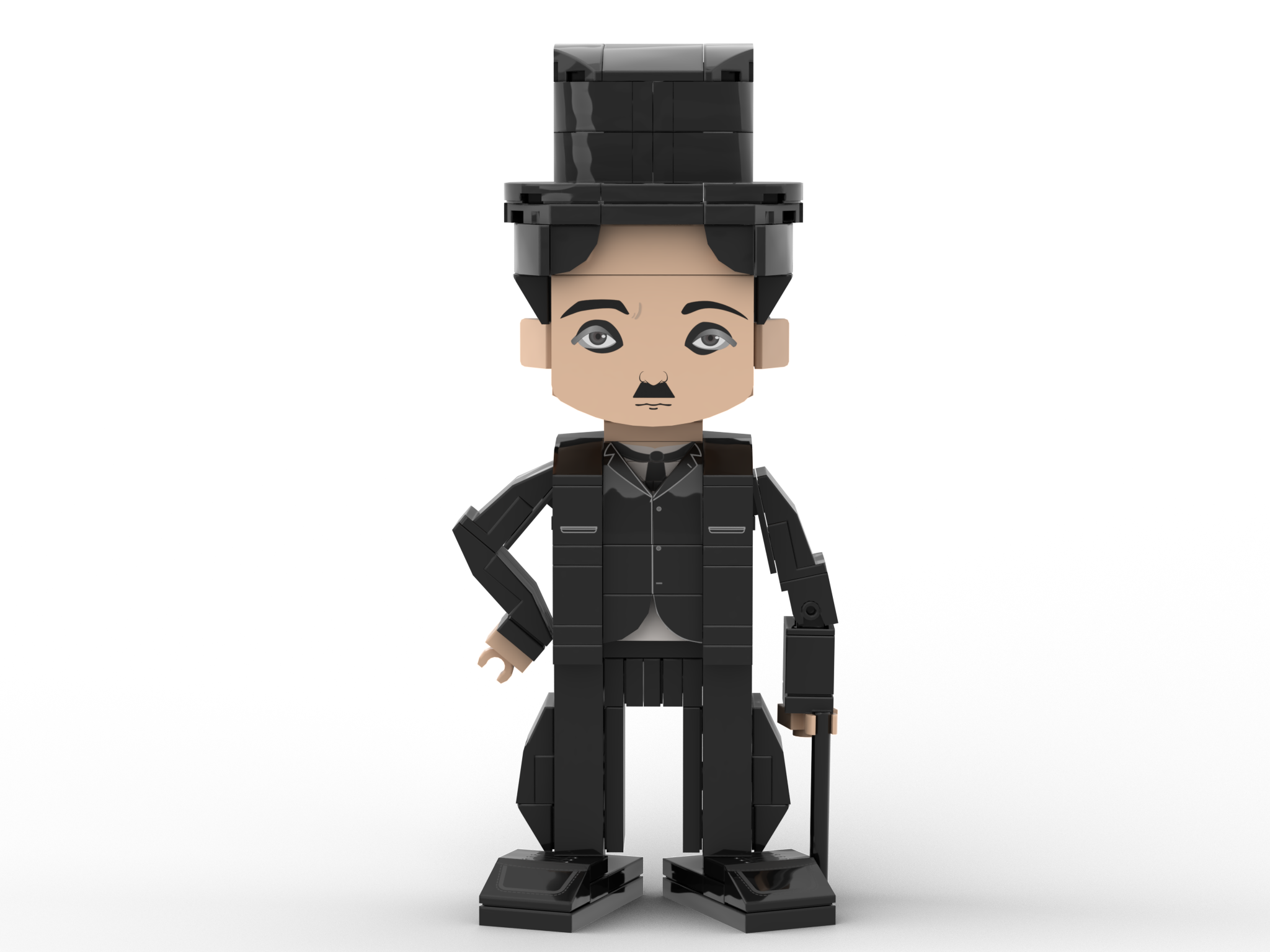 Popal Charlie Chaplin Minifig - The Silent Film Legend Collectible 204 pcs