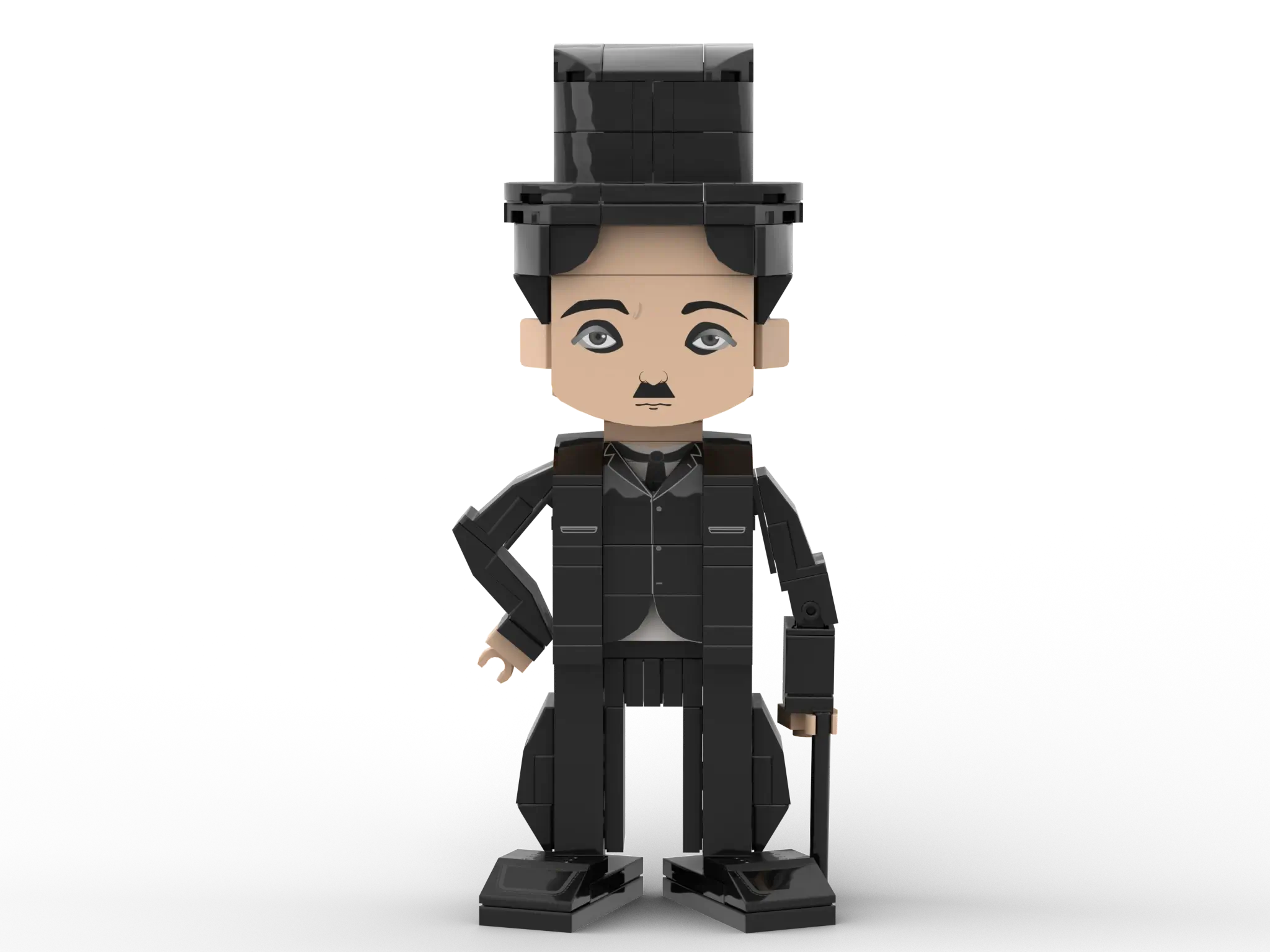 Popal Charlie Chaplin Figurine - The Silent Film Legend Collectible 204 pcs