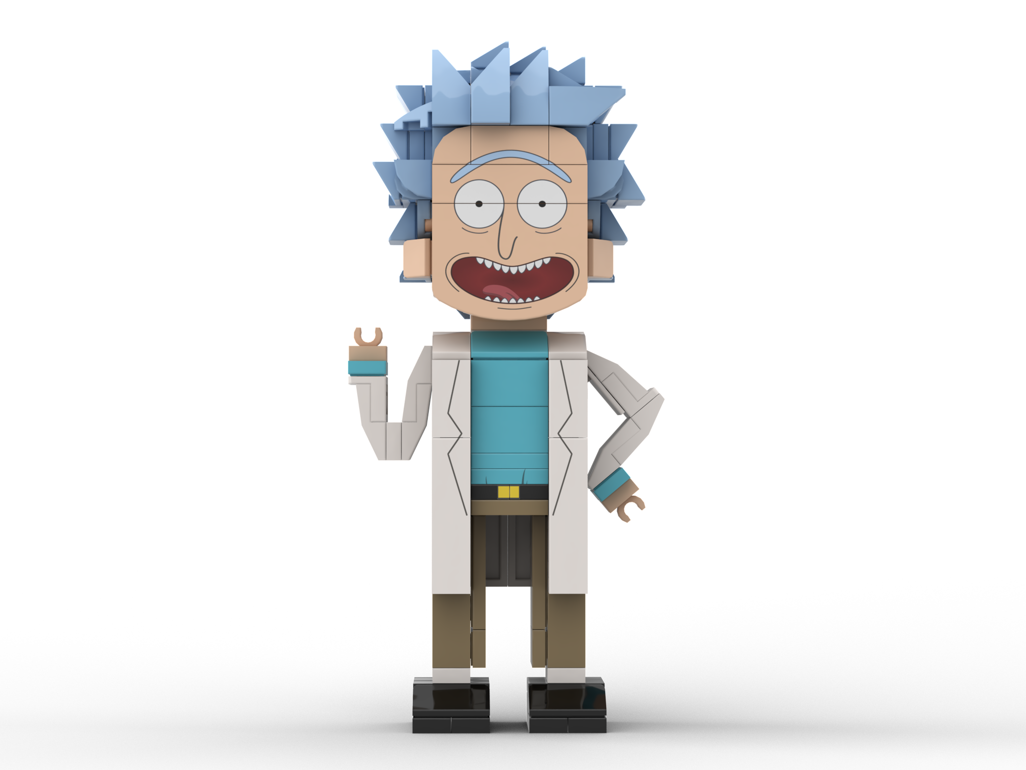 Popal Rick Minifig - Mad Scientist Extraordinaire 244 pcs