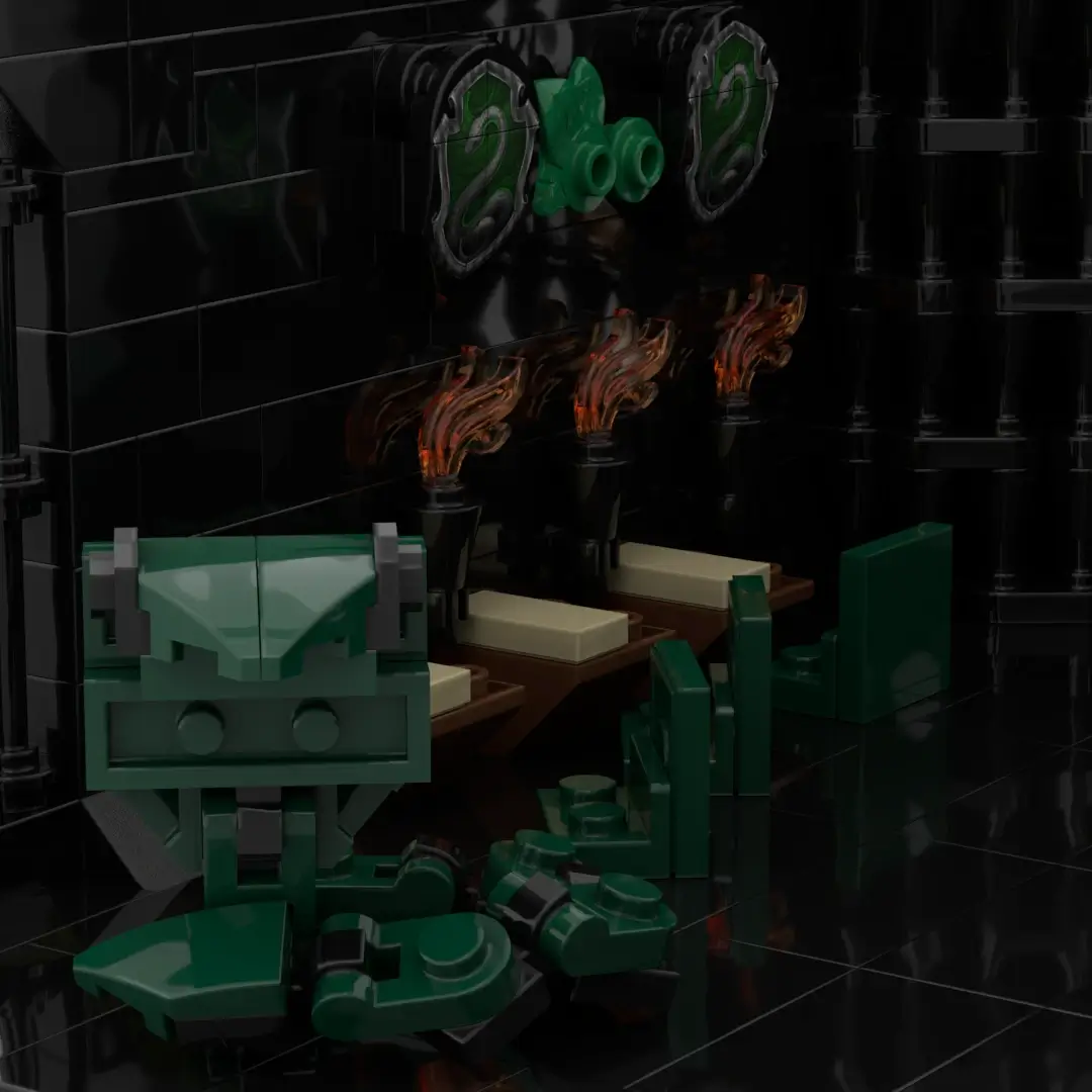 Popal Pansy Parkinson Miniaturfigur Slytherin Gemeinschaftsraum-Set | Harry Potter Sammlerstücke 1125 Teile