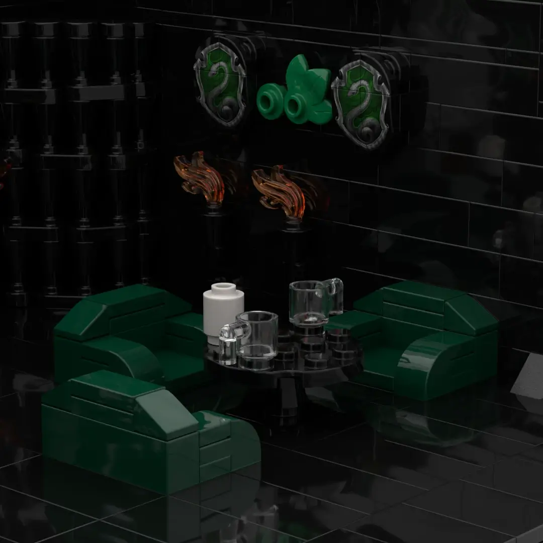 Popal Pansy Parkinson Miniaturfigur Slytherin Gemeinschaftsraum-Set | Harry Potter Sammlerstücke 1125 Teile