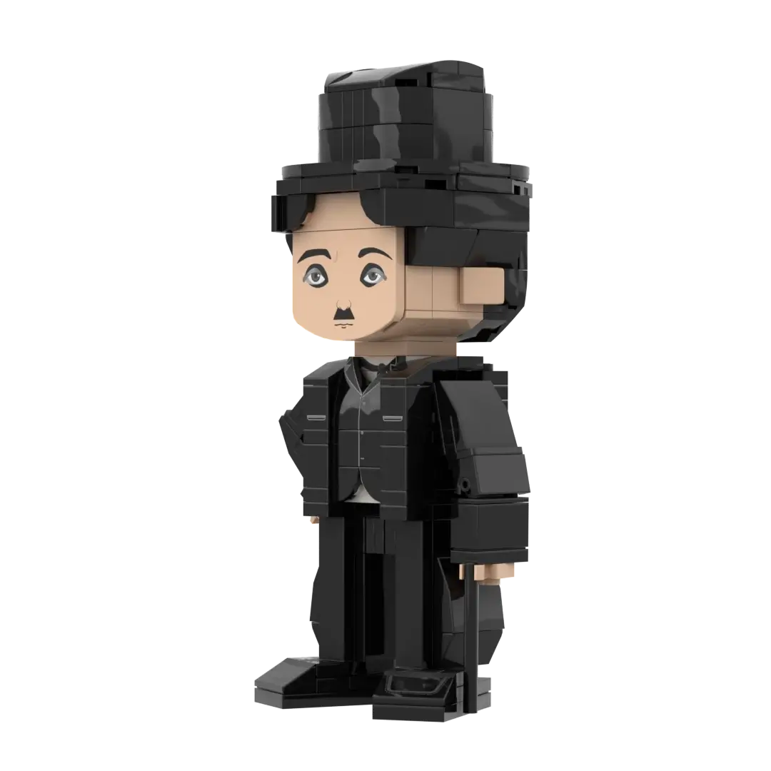 Popal Charlie Chaplin Figurine - The Silent Film Legend Collectible 204 pcs