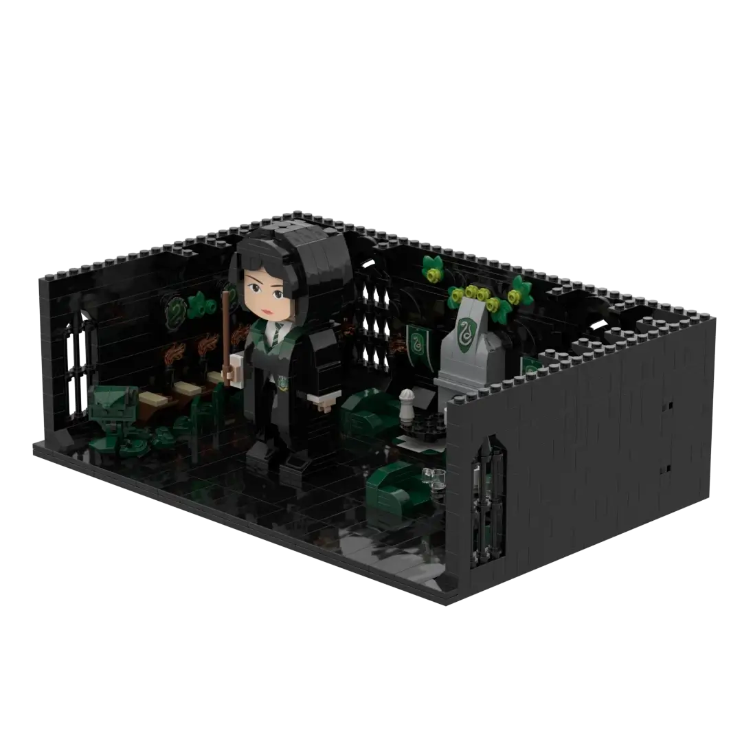Popal Pansy Parkinson Miniaturfigur Slytherin Gemeinschaftsraum-Set | Harry Potter Sammlerstücke 1125 Teile