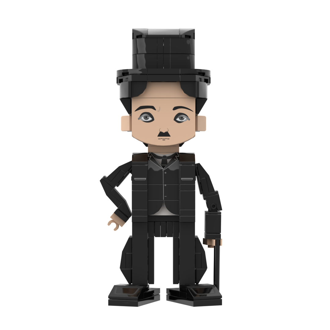 Popal Charlie Chaplin Minifig - The Silent Film Legend Collectible 204 pcs