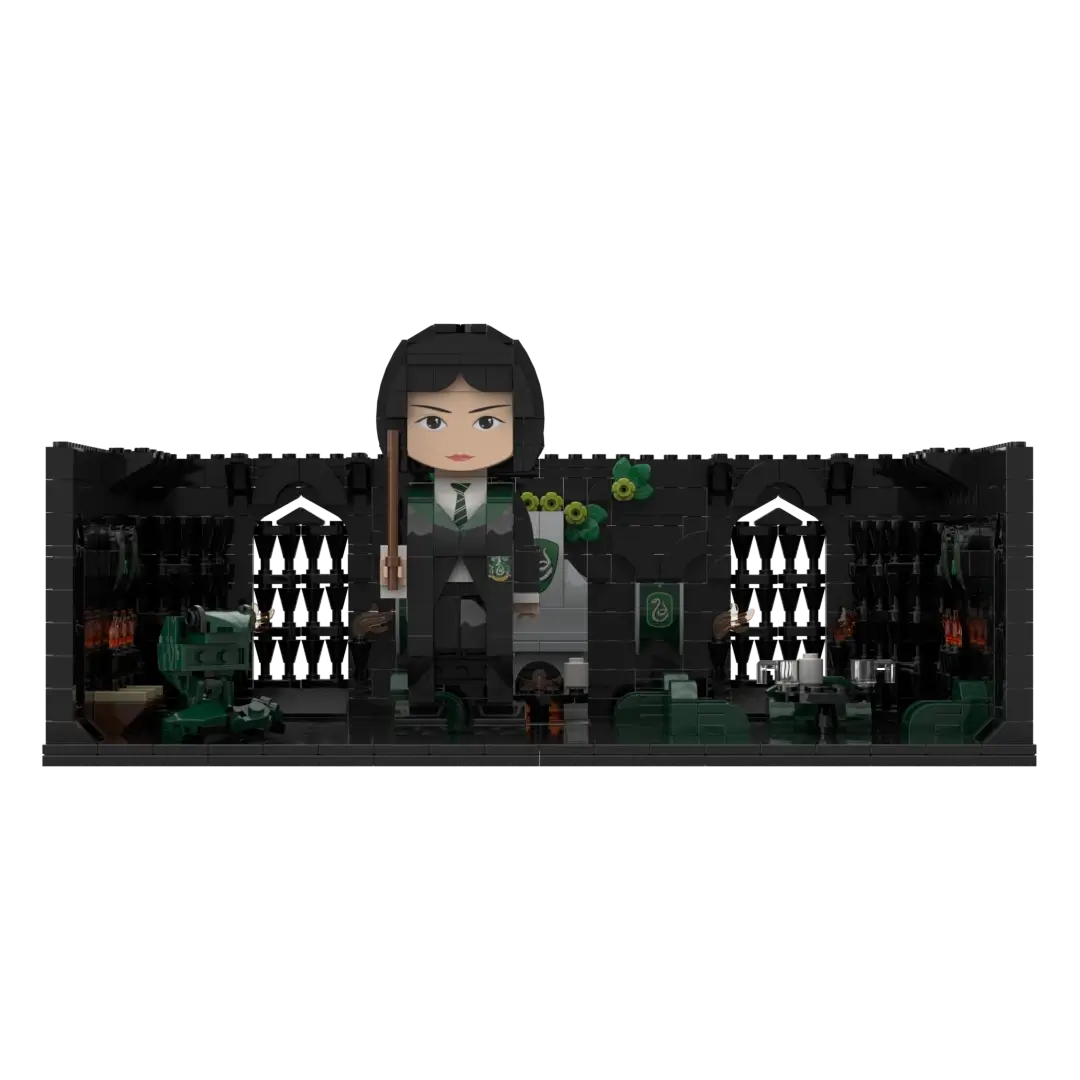 Popal Pansy Parkinson Miniaturfigur Slytherin Gemeinschaftsraum-Set | Harry Potter Sammlerstücke 1125 Teile
