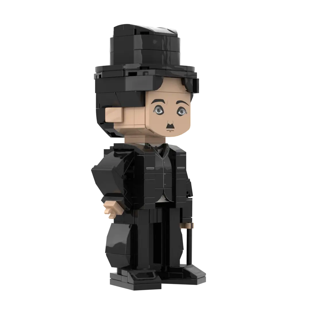Popal Charlie Chaplin Figurine - The Silent Film Legend Collectible 204 pcs