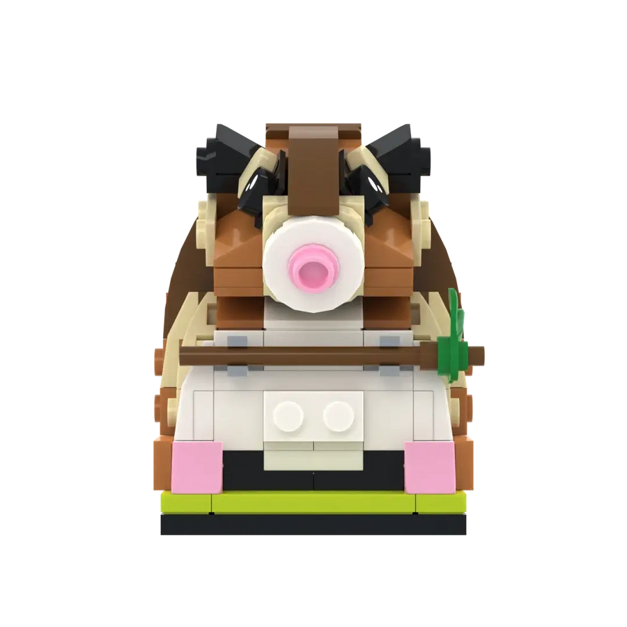Front view of Popal hamster brick figurine — cute animal-themed collectible featuring detailed facial features and rounded body design.