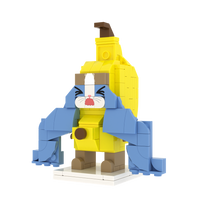 Popal Crying Banana Cat Brick Figur - 134 Teile