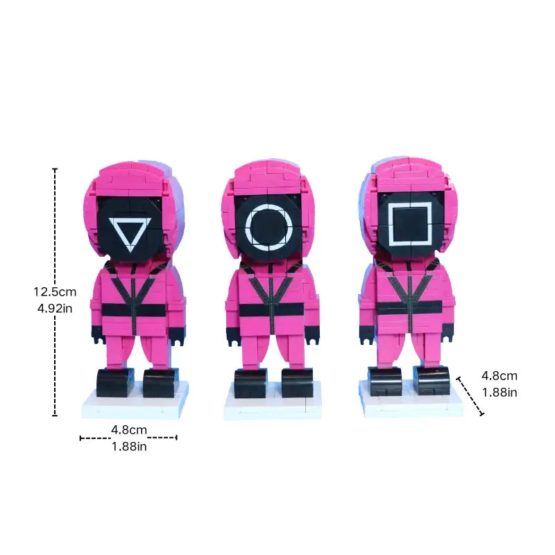 Popal Squid Game Guard Minifigure Set - 3-Piece Collectible Figures 549 pcs