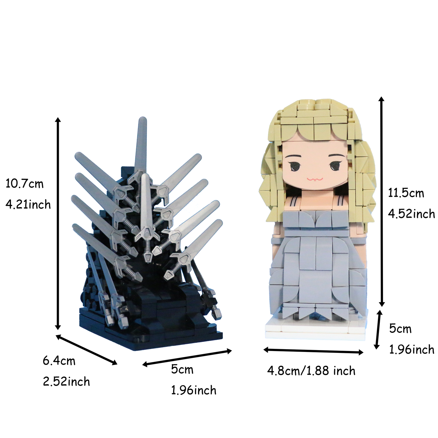 Popal Daenerys Targaryen & Iron Throne Minifig Set - Game of Thrones Collectible 422 pcs