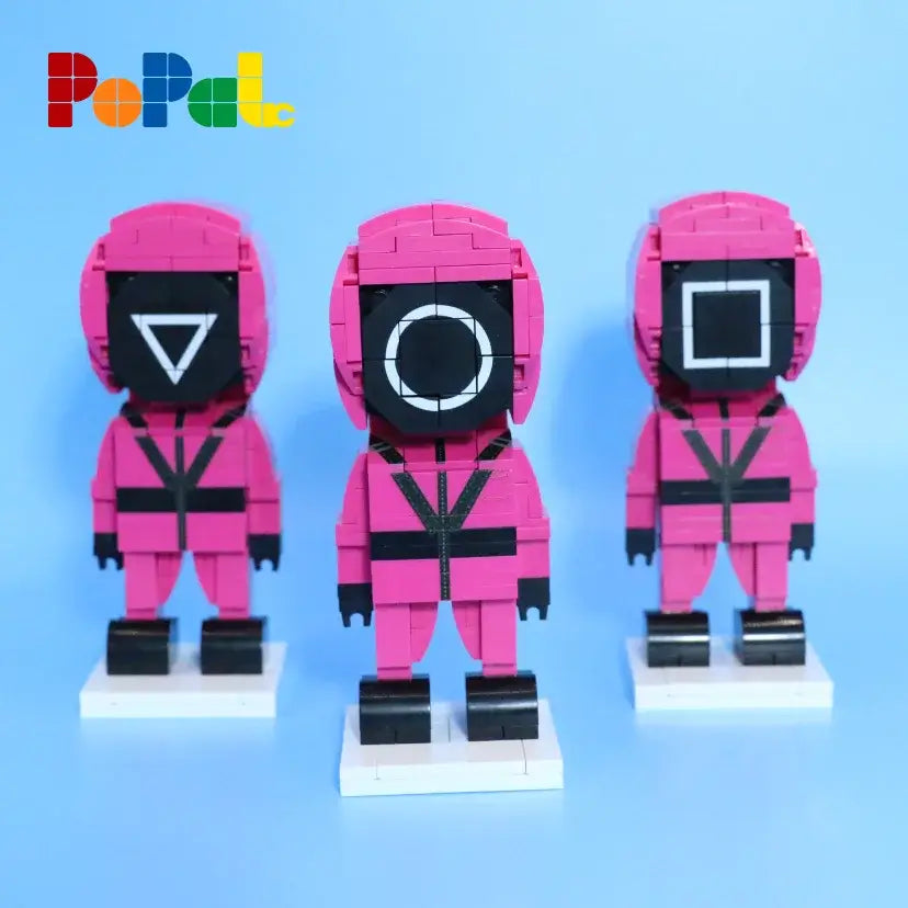 Popal Squid Game Guard Minifigure Set - 3-Piece Collectible Figures 549 pcs