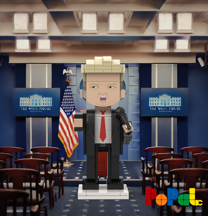 Popal Trump Minifigures-Donald Trump Gifts for Trump Supporters and Patriotic Americans 200 pcs