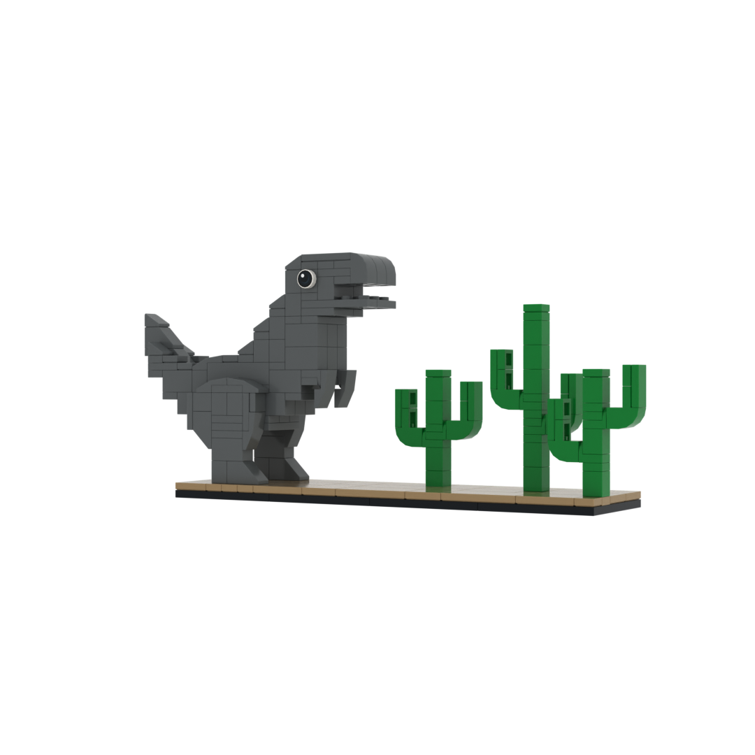 Google T-Rex Game Figurine - 224 pcs