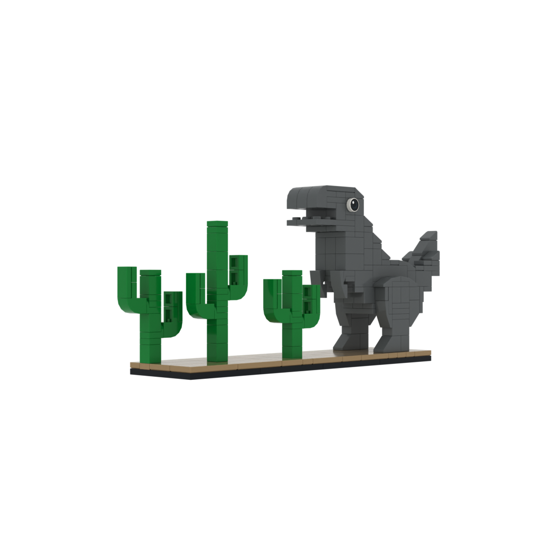 Google T-Rex Game Figurine - 224 pcs