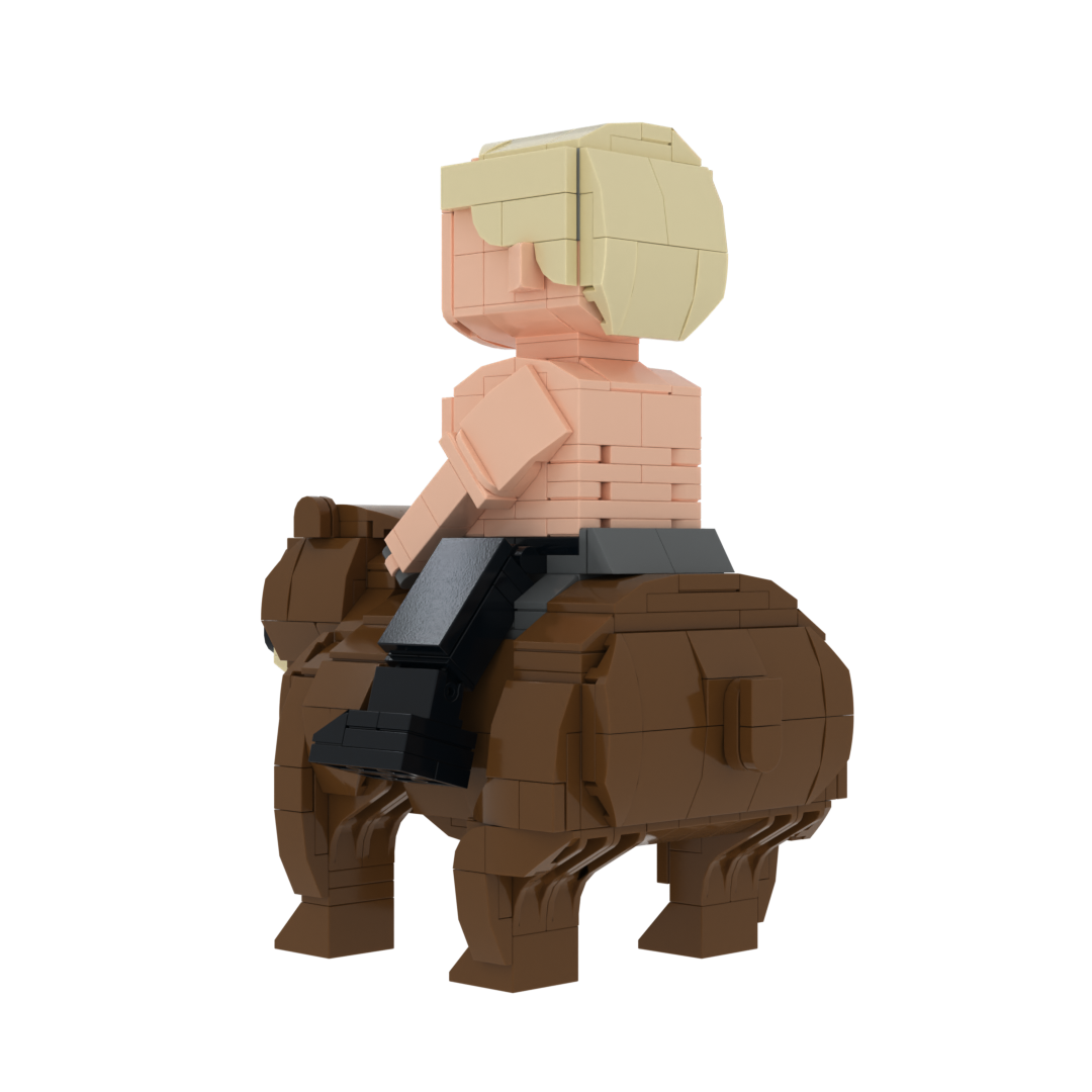 Vladimir Putin on a Bear Miniature Figure - 539 pcs