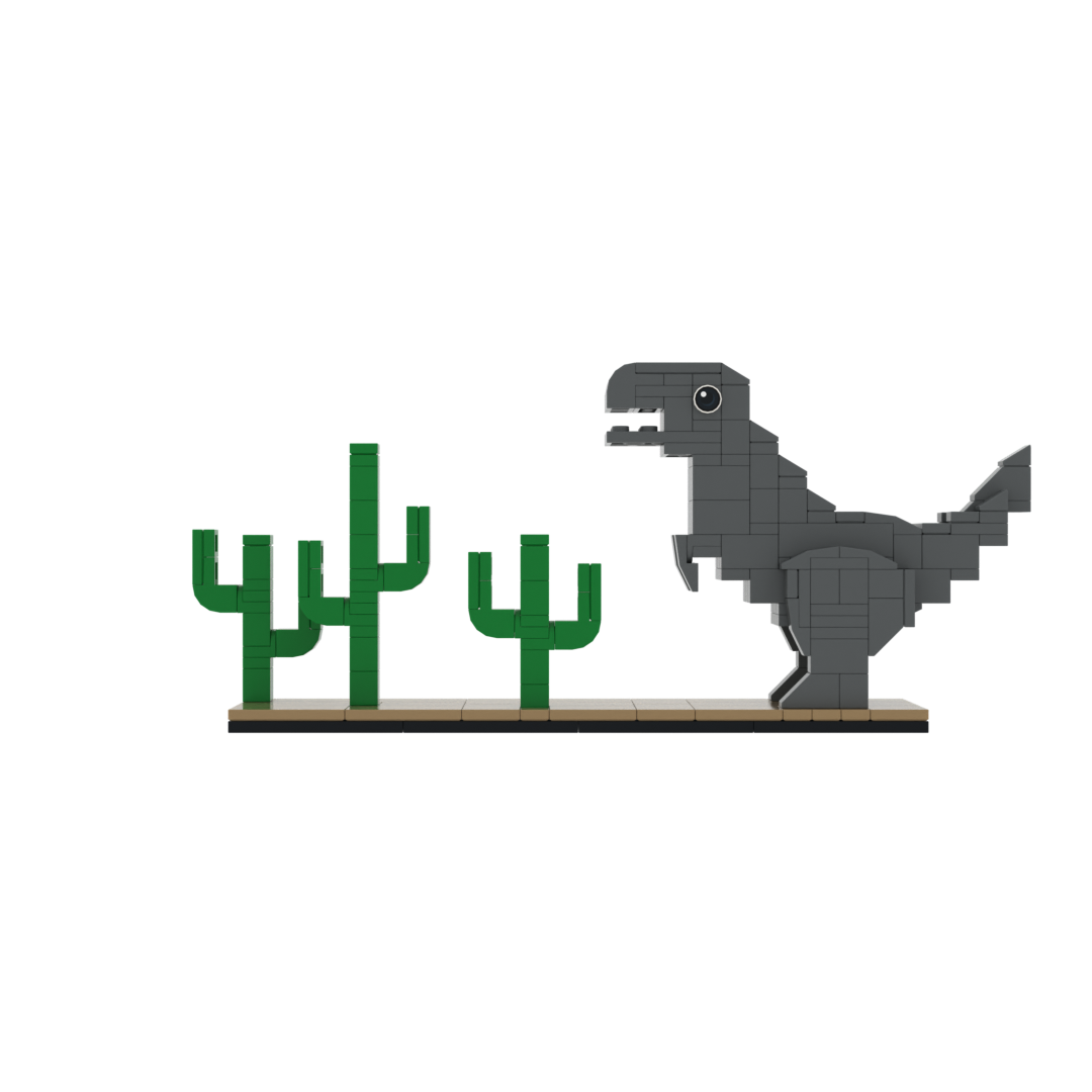 Google T-Rex Game Figurine - 224 pcs